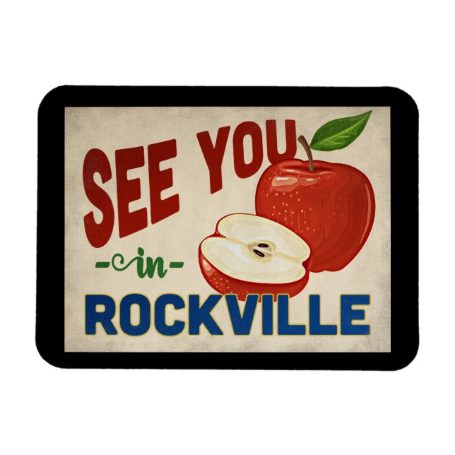 Imán Rockville Maryland Apple - Viajes de época (Horizontal)