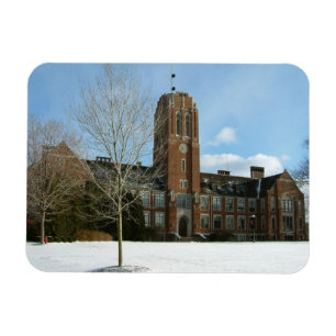 Imán Rockwell en invierno en Grove City College