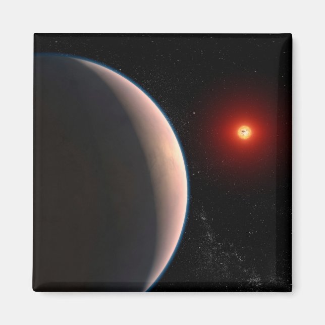 Imán Rocky Exoplanet Gj 486 B Orbiting A Red Dwarf Star (Frente)