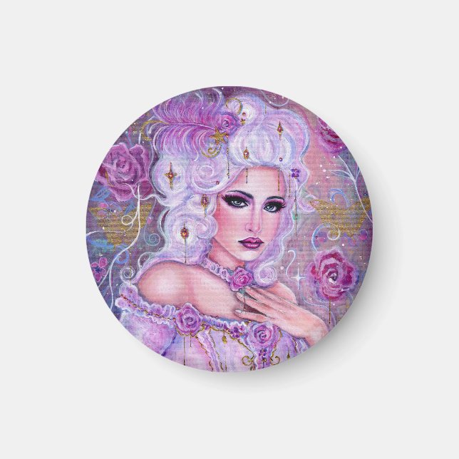 Imán Rococo valentine fantasy art by Renee Lavoie (Frente)