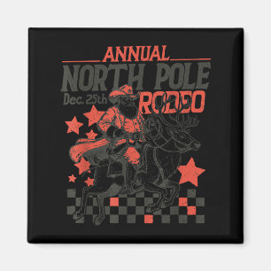 Imán Rodeo Anual del Norte de Santa del Oeste Navidad