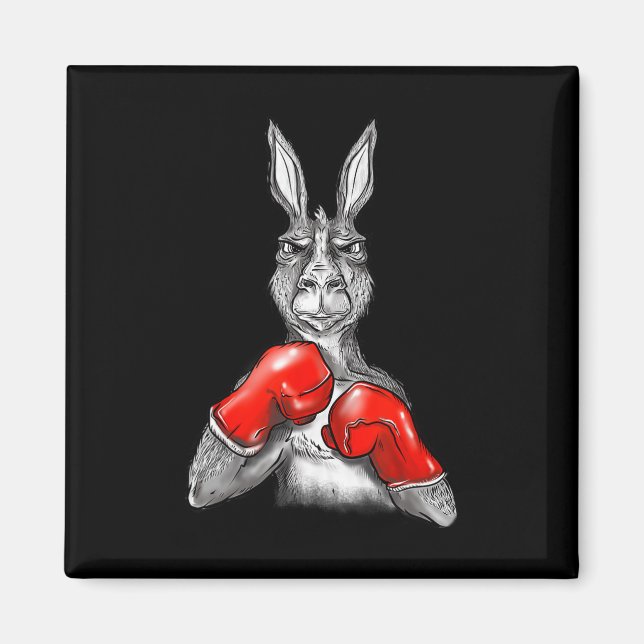 Imán Roger Boxeo Divertido - Humor Deporte Canguro  (Frente)