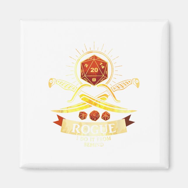 Imán Rogue Fantasy Gamer Rpg Cl  (Frente)