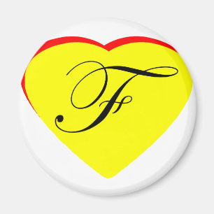 Imán Rojo Amarillo Corazón Invitación a la boda del MUS