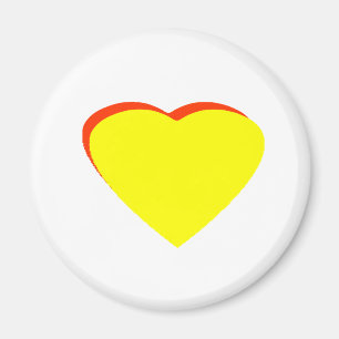Imán Rojo Amarillo CorazónNaranja Los regalos de Zazzle