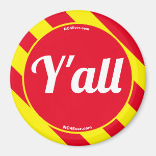 Imán rojo/amarillo de Y'all