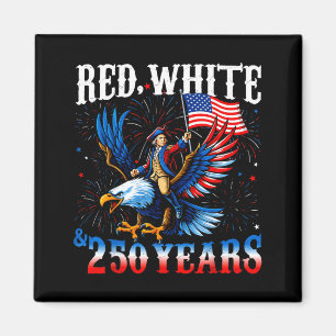 Imán Rojo Blanco 250 Años Cumpleaños EE. UU. para Hombr