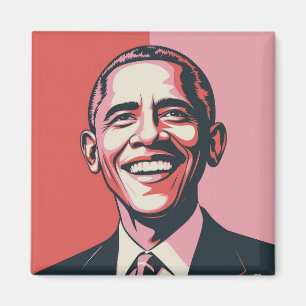 Imán Rojo, Blanco y Azul Patriótico Barack Obama