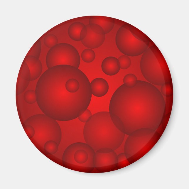 Imán Rojo circler sobre un fondo rojo (Frente)