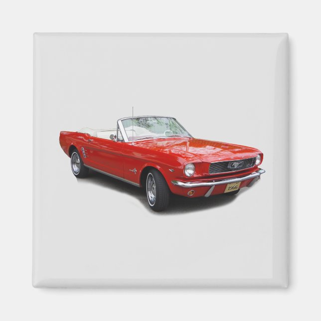 Imán rojo convertible de 1966 (Frente)