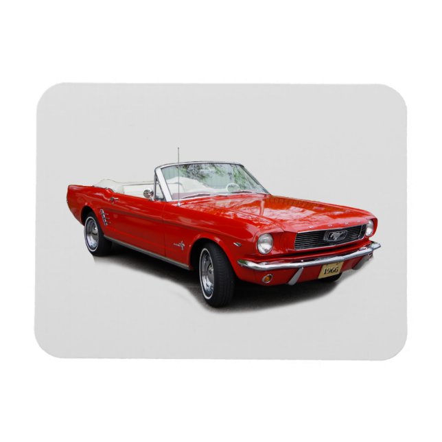 Imán rojo convertible de 1966 (Horizontal)