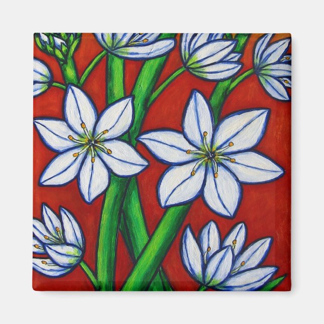 Imán Rojo de Bloom de Otoño (Frente)