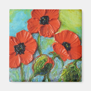 Imán rojo de las amapolas de París
