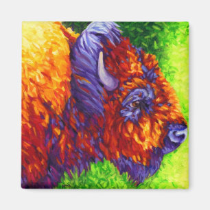 Imán rojo del búfalo