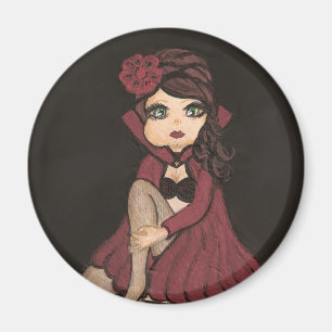Imán rojo del chica de Quantum Cutie del cabo