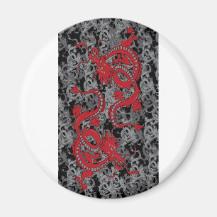 Imán Rojo del oin del dragón de Ying Yang - Año Nuevo