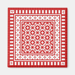 Imán rojo del trabajo #1