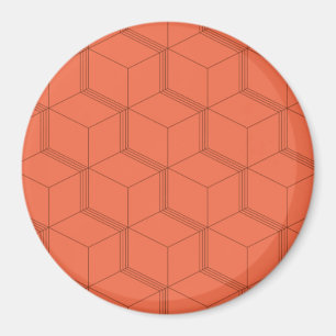 Imán Rojo, dinámico, retro, moderno patrón de línea de