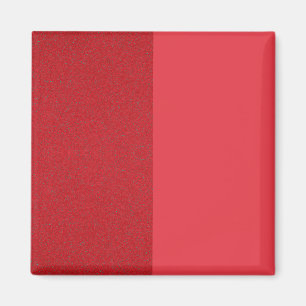 Imán rojo dividido - Diseño personalizado texturiz
