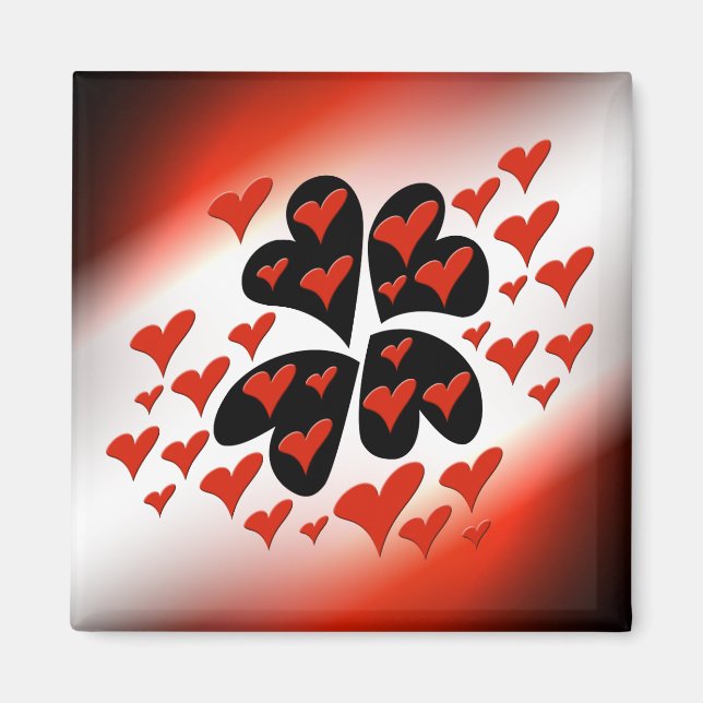 Imán Rojo en los corazones negros (Frente)