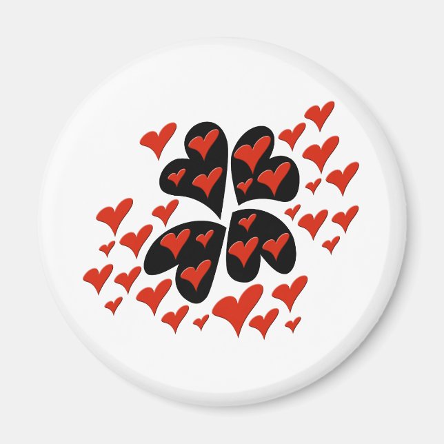 Imán Rojo en los corazones negros (Frente)