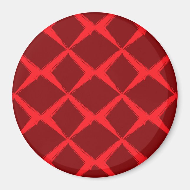 Imán Rojo, fresco, moderno, urbano, x pincel de forma t (Frente)