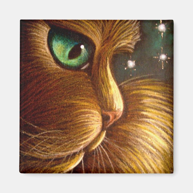 Imán ROJO GOLDEN PERSA CAT HOLIDAY Magnet (Frente)