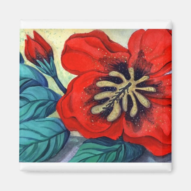 Imán Rojo grande (Frente)