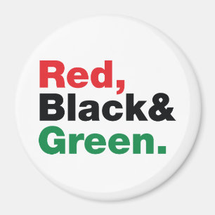 Imán Rojo, Negro y Verde.