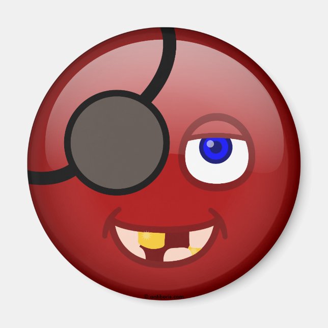 Imán Rojo pirata (Frente)