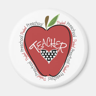Imán Rojo preescolar Apple del profesor