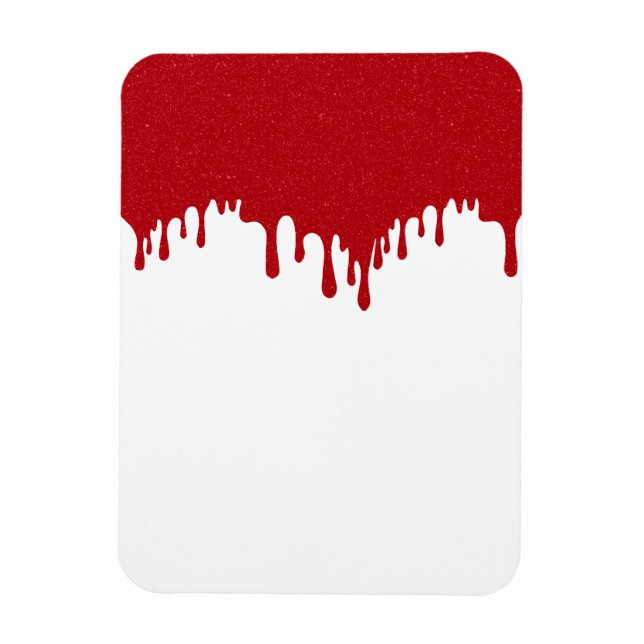 Imán Rojo que Gotea Personalizado – Aspecto Audaz  (Vertical)