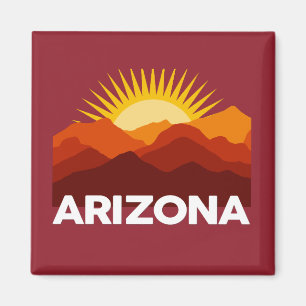 Imán Rojo retro vintage de Arizona