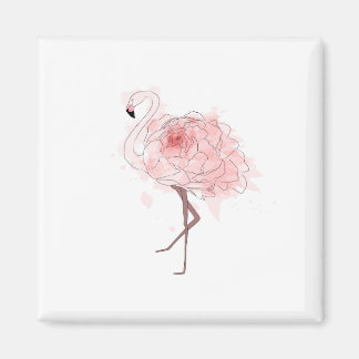 Imán Rojo Rosa Flamingo