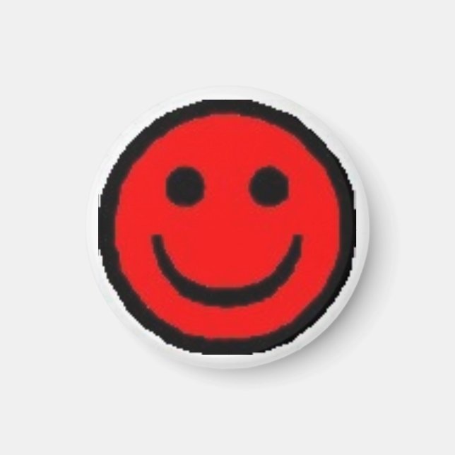 Imán Rojo rostro feliz (Frente)