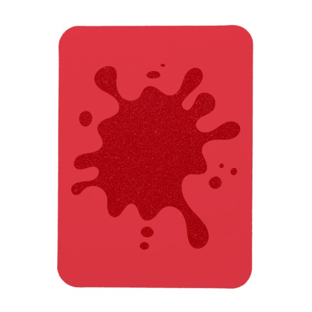 Imán Rojo sobre Rojo Personalizable – Salpicadura  (Vertical)