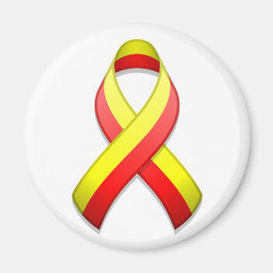 Imán rojo y amarillo de la cinta de la conciencia