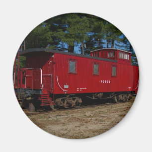 Imán rojo y anaranjado del Caboose