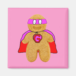 imán rojo y rosado del superhéroe del hombre de