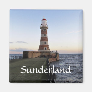 Imán Roker Lighthousem, reino unido de Sunderland