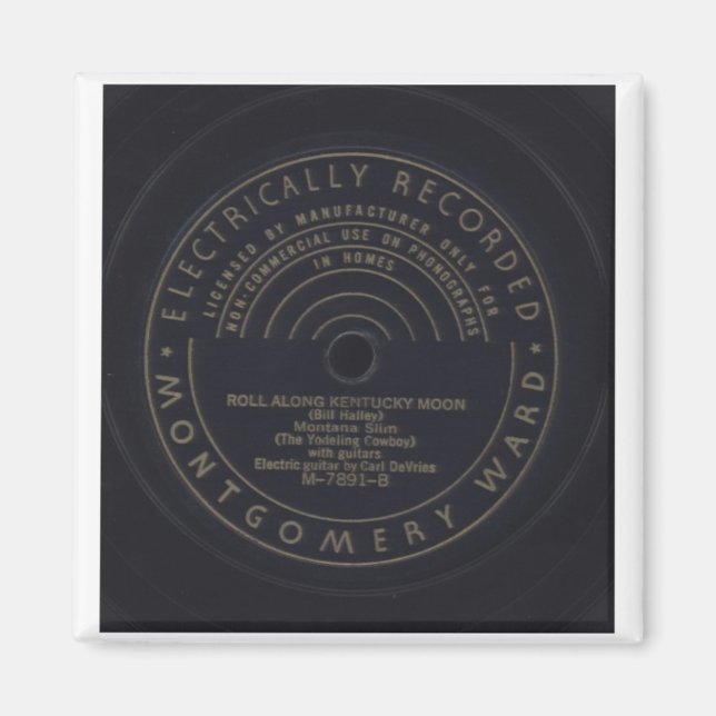 Imán Roll Along Kentucky Moon, Montana Slim (Frente)