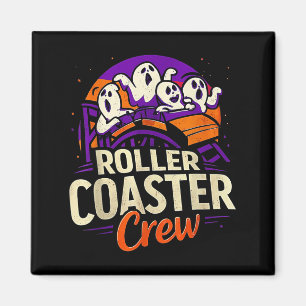 Imán Roller Coaster Boo Crew Funny Halloween Ghost Amus