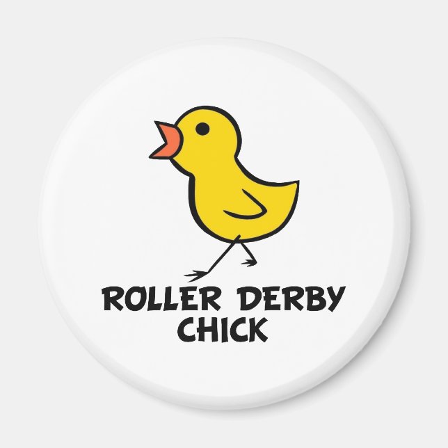 Imán Roller Derby Chick Magnet (Frente)