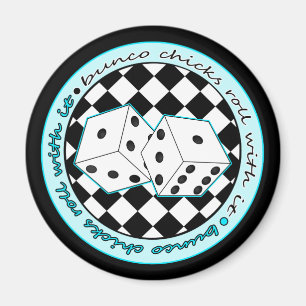 Imán Rollo de los polluelos de Bunco con él - azul