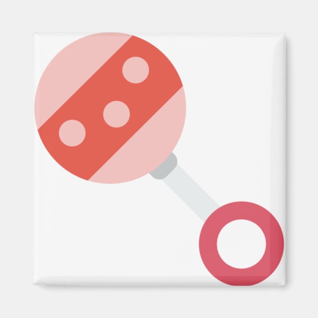 Imán rollo rosa de bebé (Frente)