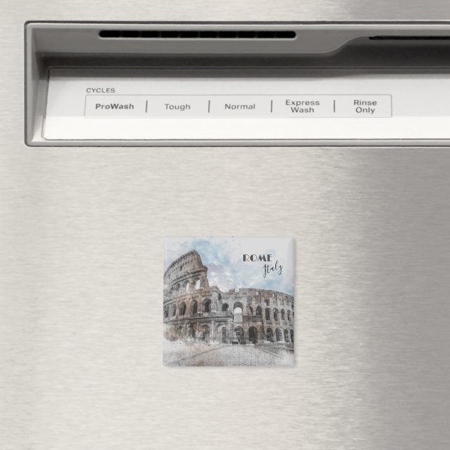 Imán Roma Italia Colosseum Viaje Arte Vintage (In situ (lavavajillas))