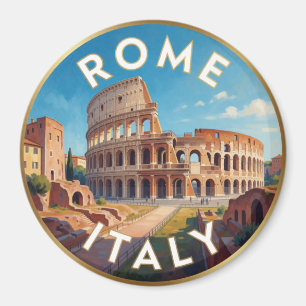 Imán Roma Italia Escena de Viaje Histórico 🏛️