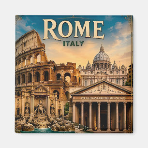 Imán 🌍 Roma Italia Lista de Deseos Recuerdo de Viaje �