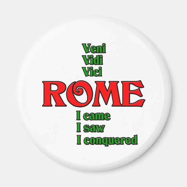 Imán Roma Italia Veni Vidi Vici (Frente)