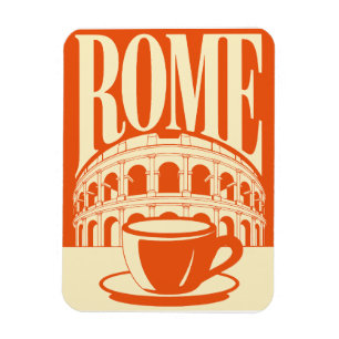 Imán Roma minimalista Italia Coliseo Arte de viaje